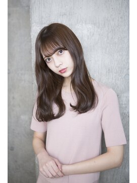 サロンドミルク 原宿(salon de MiLK) 【salon de MiLK 原宿】アイドルバング×ツヤ感×ゆるウェーブ