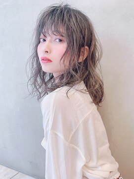 アイティーバイアルバム 八王子店(IT by ALBUM) ベージュミディ_マロンベージュAラインボブかきあげロング_8423