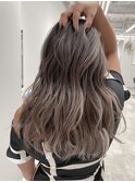 チャコールグレー！バレイヤージュグラデーション@京橋