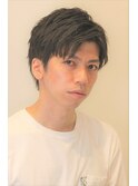 七三アップバングきれいめ大人ビジネスカジュアル