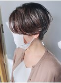 【morio 原宿】2022ニュアンスパーマワンカール前髪なしショート