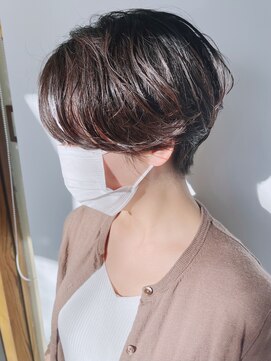 モリオフロムロンドン 原宿本店(morio from London) 【morio 原宿】2022ニュアンスパーマワンカール前髪なしショート