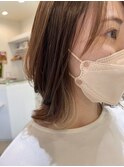 【目黒】　外はねミディアム×インナーカラー