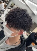 縦落ちパーマ/波巻きツイストパーマメンズ/ツーブロック