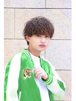 オーシャントーキョー 大阪(OCEAN TOKYO)&nbsp;マッシュ メンズヘア メンズ 波巻きパーマ パーマ カラー