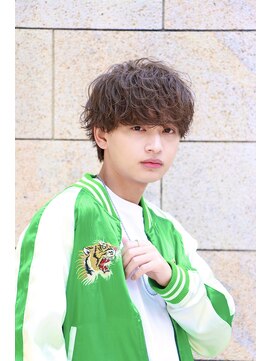 オーシャントーキョー 大阪(OCEAN TOKYO) マッシュ メンズヘア メンズ 波巻きパーマ パーマ カラー