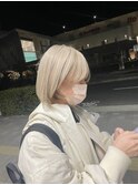 くびれヘアアプリコットオレンジ夏ハイライトカラー