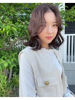 ダスティ穂高店&nbsp;オルチャンヘア_斜めバング_ベージュピンク◎20代30代