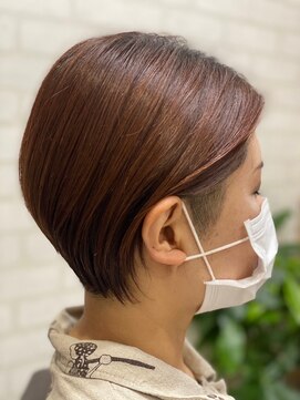 アトリエナガノ(atelier nagano) ショートボブ/ニュアンスカラー/センターパート/ブルージュ