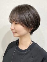 白髪ぼかし/ひし形/癖毛/大人ショートボブ/60代50代40代
