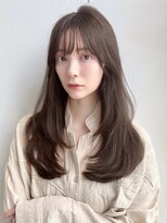 黒髪　小顔　ネビージュ　ワンレン　銀座