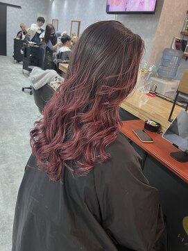 シールドヘアー 沖縄 新都心(C'LD Hair) カシスピンク◇グラデーションカラー