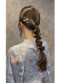 編みおろしヘアアレンジ