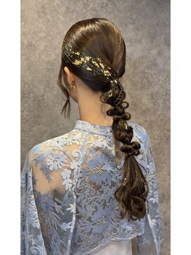 ココア(cocoa) 編みおろしヘアアレンジ