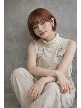 アグ ヘアー ロジェット 松本桐店(Agu hair rojet) 耳掛けボブ×ピンクブラウン