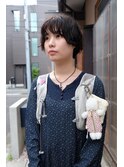 ショートヘアショートボブオリーブベージュミニマムショート