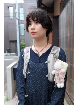 ノフ(knof) ショートヘアショートボブオリーブベージュミニマムショート