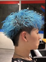 オーシャントーキョー 神戸(OCEAN TOKYO KOBE)&nbsp;ブルー刈り上げモヒカンマッシュ