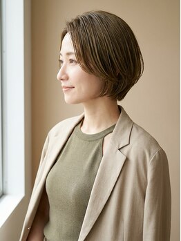 ティータ(teeta)の写真/ 1級顔タイプ診断で創る大人上品ボブ◎夏のパサつきを補修する艶カラーで秋の美髪へ♪【武蔵小杉】