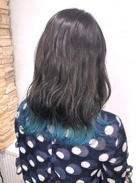 アンク クロス 池袋北口店(ANKHCROSS) 《アンククロス 柴田》グレージュ、オーシャンブルー裾カラー