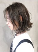 ミントアッシュグレイボブ_マニッシュショート_ba239382