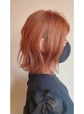 小顔ミディアム外ハネボブ