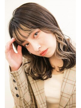 ネオリーブアイム 横浜西口店(Neolive aim) インナーカラー 顔周りフェイスフレーミング【横浜】