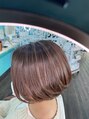 ヘアクラブリューズ フォアキングアンドクウィーン(HairClub RYU's for King&Queen) ピンクカラーにハイライトで40からのおしゃれ