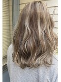 バレイヤージュ/シナモンベージュ/大人可愛いフレンチガーリーf3
