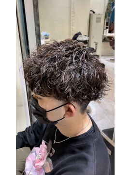 ヘアリゾートエーアイ 新宿西口店(hair resort Ai) メンズ/アッシュブラック/マッシュパーマ/波巻スパイラルパーマ