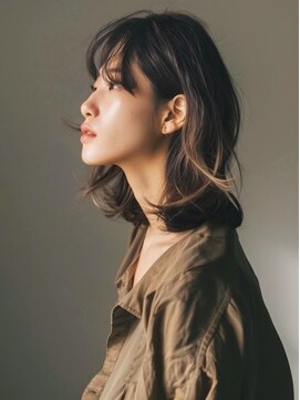 アルトリスト(Altruist Aging×HAIR&SPA) ★ダークアッシュ大人ガーリーボブ着物ミディアムレイヤーカット