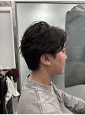 大人メンズショート ニュアンスパーマ