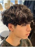 メンズマッシュパーマニュアンスパーマスパイラルパーマ刈り上げ