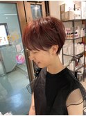 大人可愛い20代30代40代黒髪前下がりショートボブ丸みショート◎