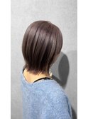 【ラベンダーブラウン】×【外ハネ】