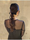 タイト編み下ろし崩れないヘアセット