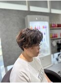 刈り上げショートパーマ