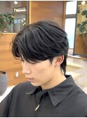 シースルーセンターパート/毛流れフェザーパーマ/仙台/メンズ