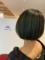 アズールサン 草加西口店(azule-sun)&nbsp;アンブレラカラー,グリーン,ミニボブ,デザインカラー【草加】