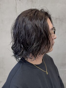 オルト(Altn) 大人の波巻きツイストスパイラルパーマミディアムロングメンズ