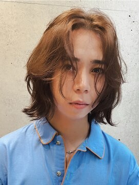 キャロルガーデンズ ボコカ 表参道(Carroll Gardens bococa) 【azu】メンズセンターパート毛流れパーマボブパーマ