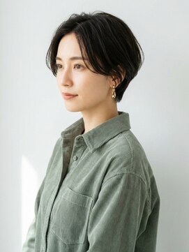 キビト(kibito) 大人ショートボブハンサムショート前髪無しショートボブ30代40代