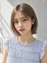 ノア(NOA)&nbsp;【NOA】大人可愛い切りっぱなしボブ透明感ベージュ