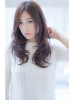 リュドール 栄(Rue D’or) 黒髪暗髪大人かわいいセミロングエアリーカールby水谷