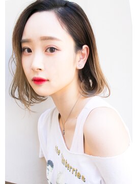 ヌーン ヘアメイク プラス ハッピータイムズ(NOON hair make+happy times) 耳かけ☆透明感イルミナアッシュベージュ 中野ヌーンstyle42