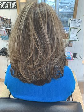 オーシャン(Ocean) [OCEAN Hair&Life藤原純] 白髪ぼかしハイライトグレージュ☆