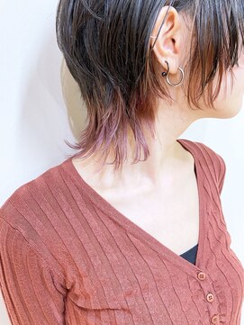 モリオ フロム ロンドン 成増店 【morio成増/ムラマツ】ショートウルフ　インナーカラーピンク