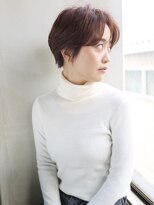 バース(BIRTH)&nbsp;天神【BIRTH】艶感ハンサムショートパーマ×チェリーブラウン　4