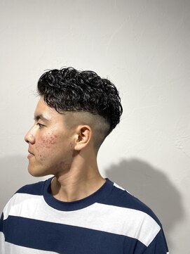 レンゲン(LENGEN) 束感刈り上げビジネス七三ツーブロックアップバング１１３６