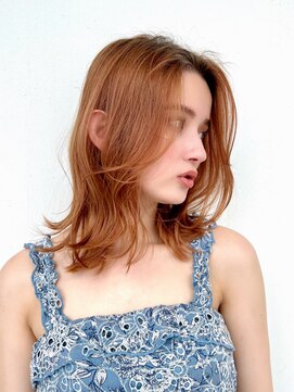 グリードヘアー セルフィッシュ(GREED hair SELFISH) ミディアムレイヤーハイトーンロングボブ